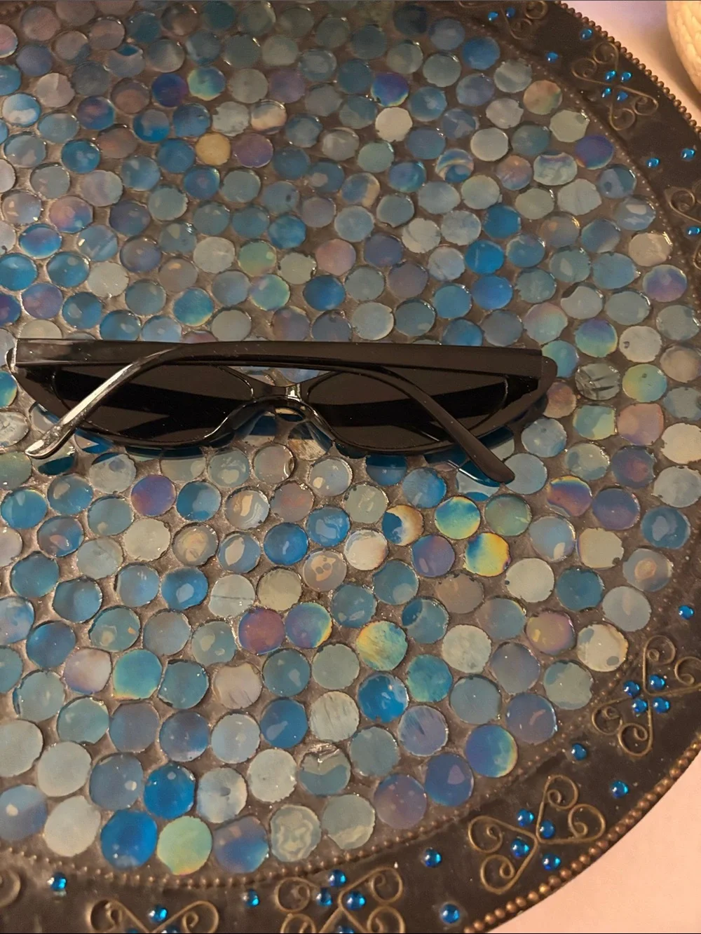Slim Cat-Eye Black Sunglasses